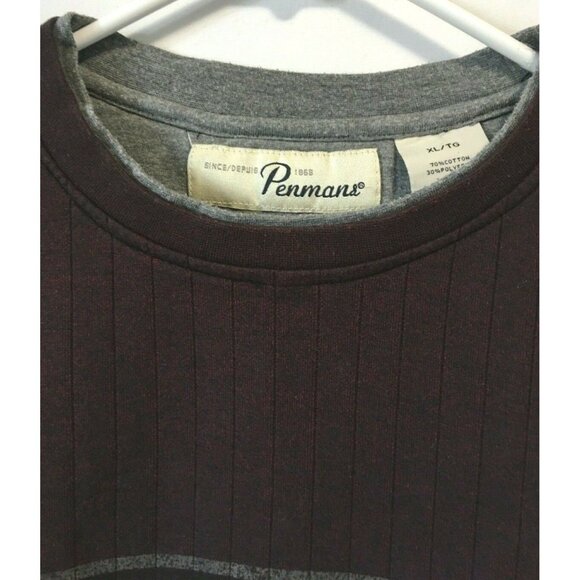 Vintage Penmans Men Sweater Sweatshirt Black Red Pullover Cotton Size XL - Picture 3 of 7